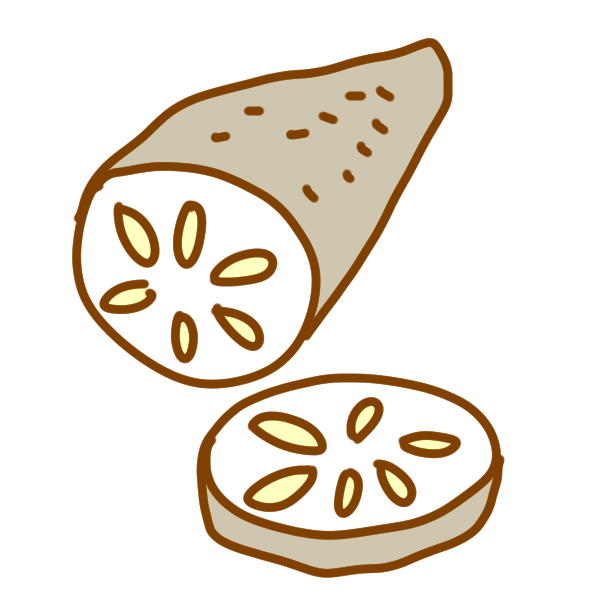 レンコンのイラスト かわいいフリー素材が無料のイラストレイン