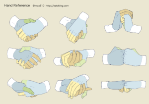 手のイラスト資料集 Hand Reference Hato King