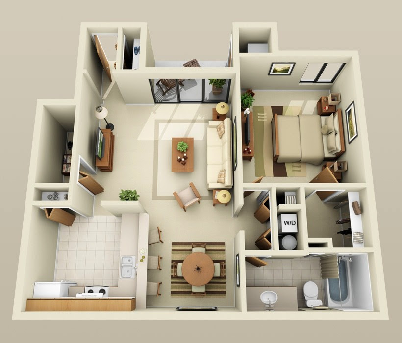 1 Bedroom Apartment\/House Plans 1 Bedroom Apartment\/House Plans