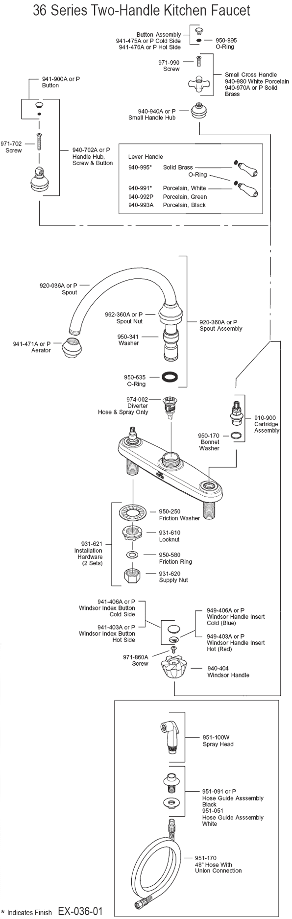 PlumbingWarehousecom Price Pfister Kitchen Faucet Parts For