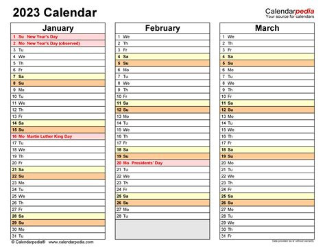  2023 calendar free printable word templates calendarpedia