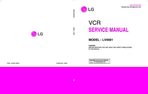 Pdf Download lg lv4981 vcr service manual download Nook PDF