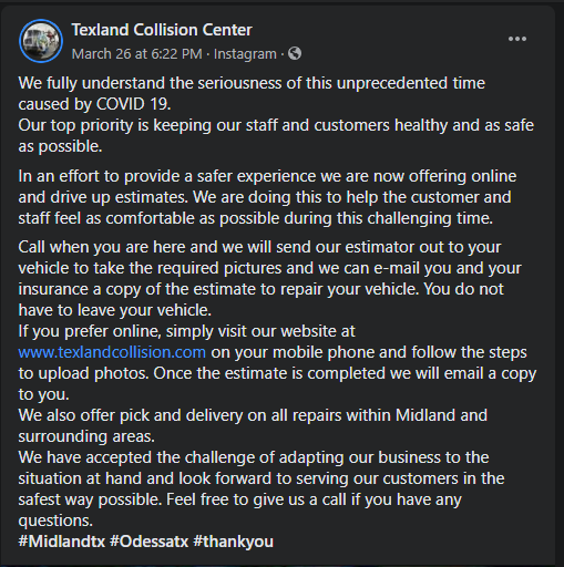 Auto Body Repair Shop Midland Stanton San Angelo Tx Texland Collision Center