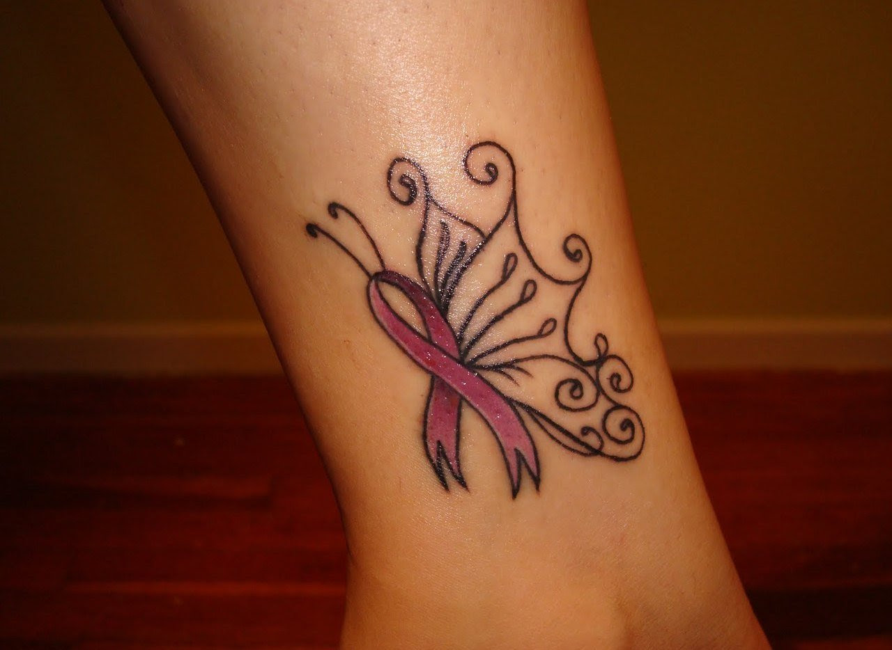 Cancer Ribbon Tattoos Designs Ideas to Give Support to the Sufferers  InspirationSeek.com