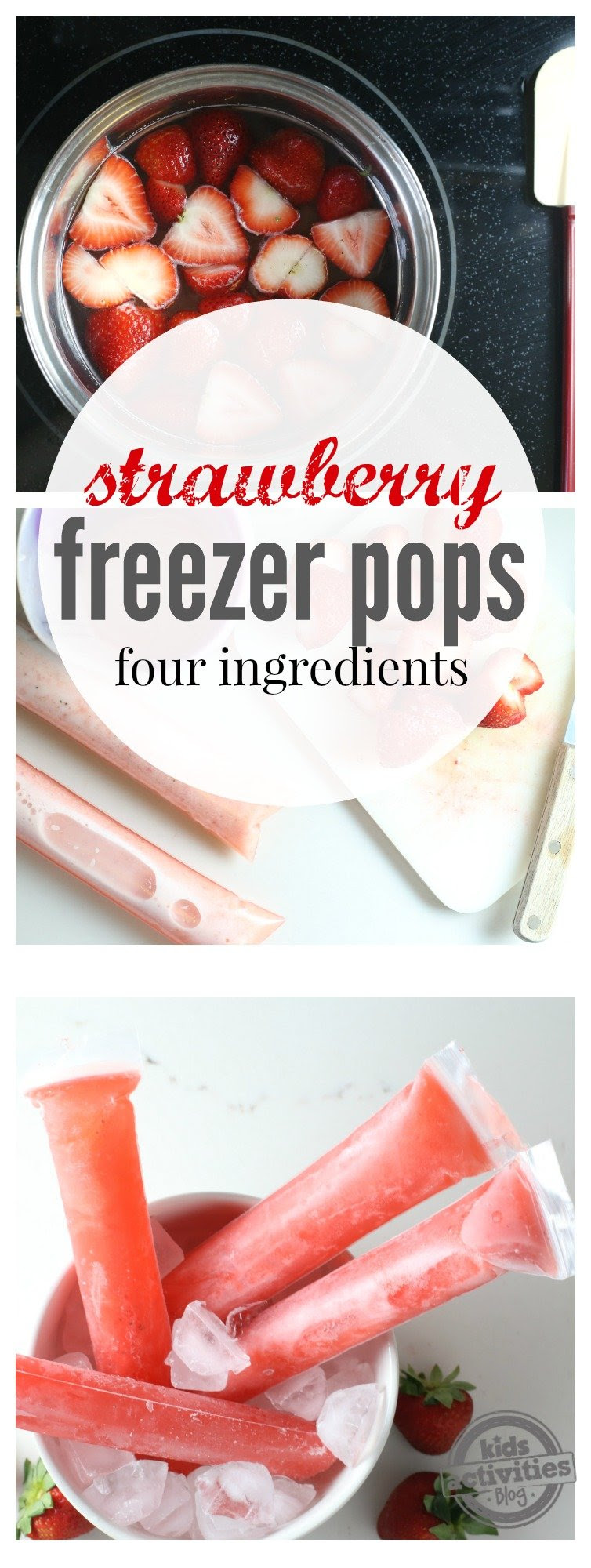 Homemade Strawberry Freezer Pops