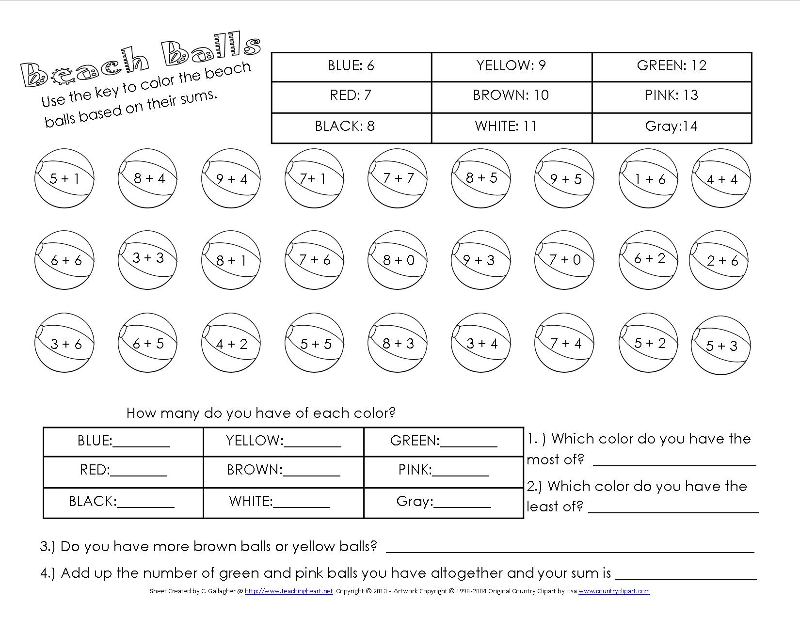 Many FREE Summer Themed Worksheets! - Classroom Freebies