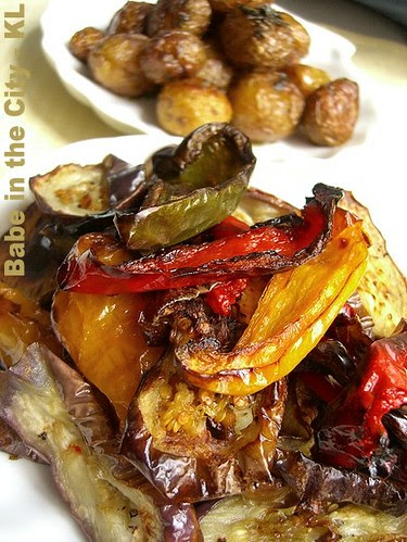 Roasted Capsicums and Brinjal