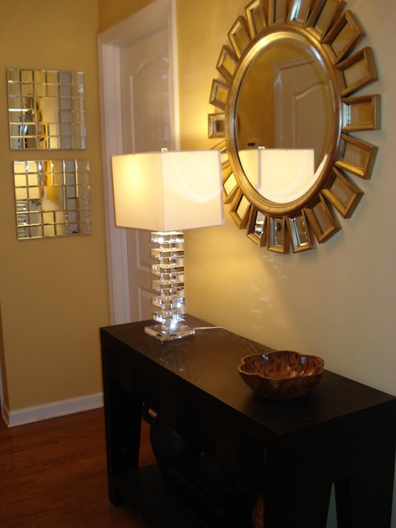 Home Goods Mirror and Home Goods Lamp - Transitional - entrance/