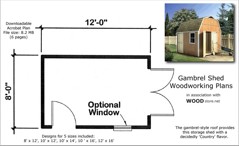 Home � Shed Plans � Gambrel Shed Plans With Loft
