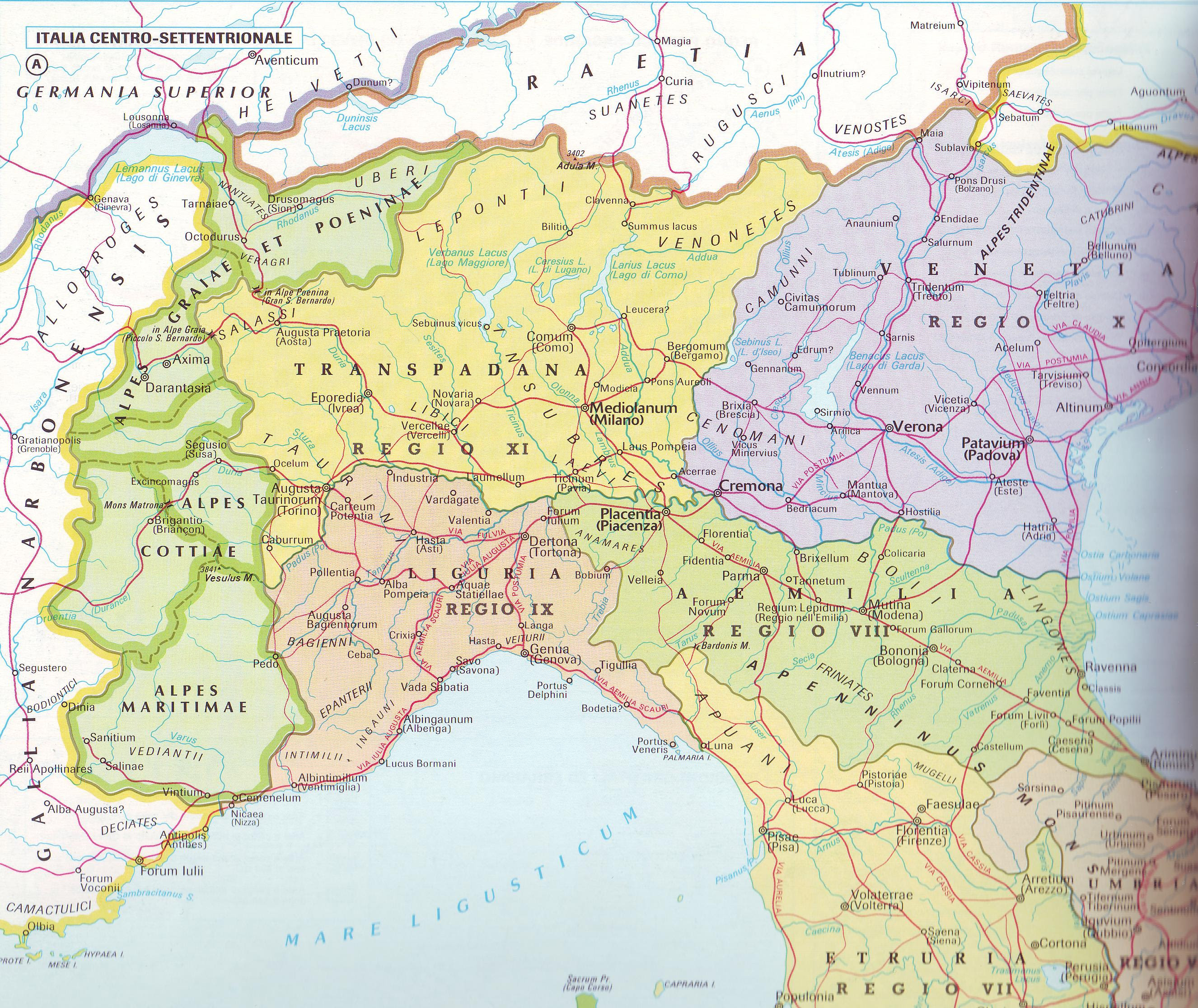 Cartina Muta Dell'italia Del Nord