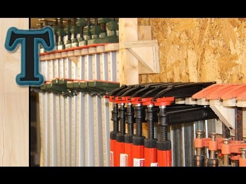 Woodworking Clamp Storage: Simple Clamp Racks - YouTube