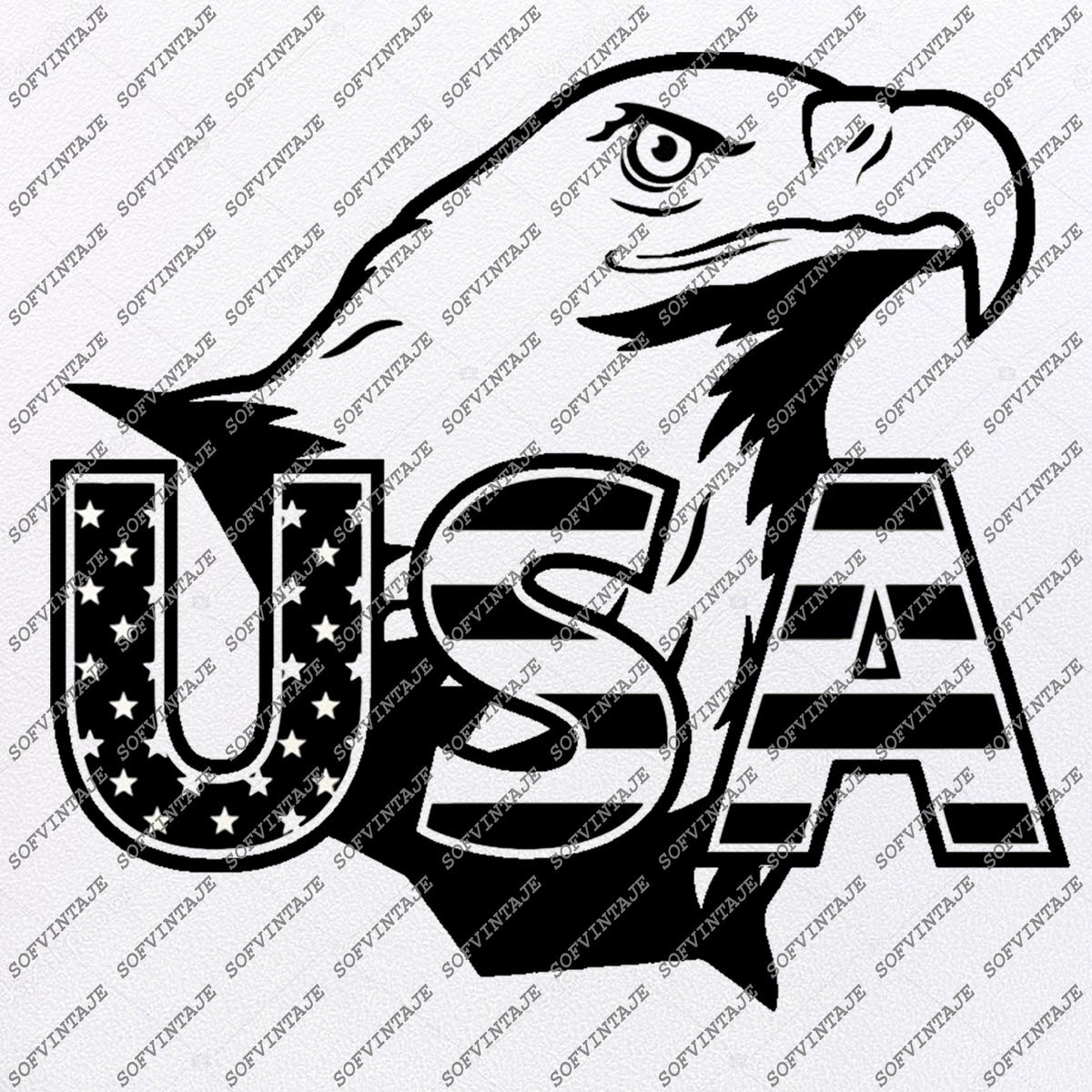 Download Eagle Usa Flag Svg Files - Usa Flag Svg Design - Eagle Clipart - Vecto - SOFVINTAJE