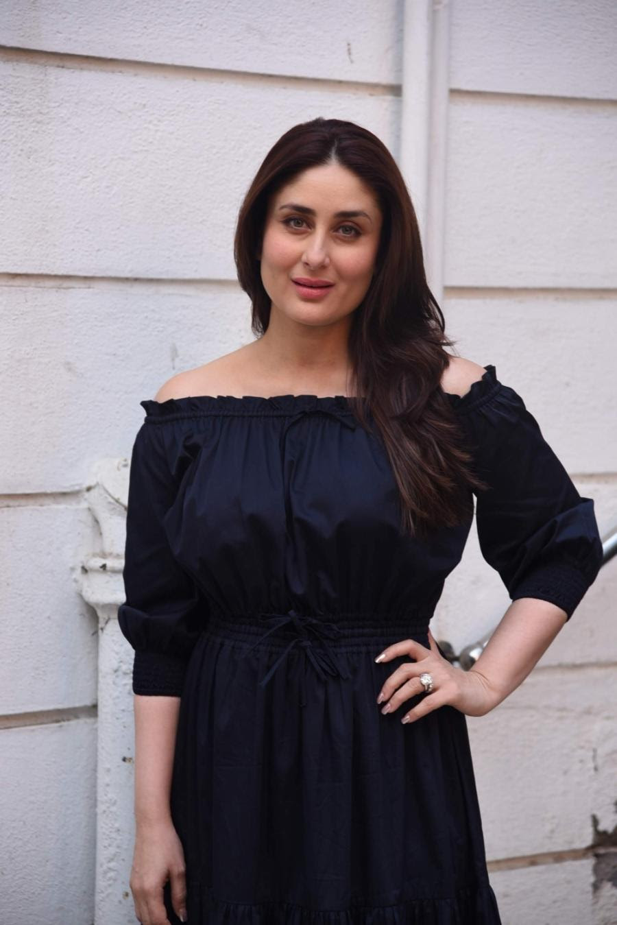 Kareena Kapoor Photoshoot In Long Hair Blue Dress