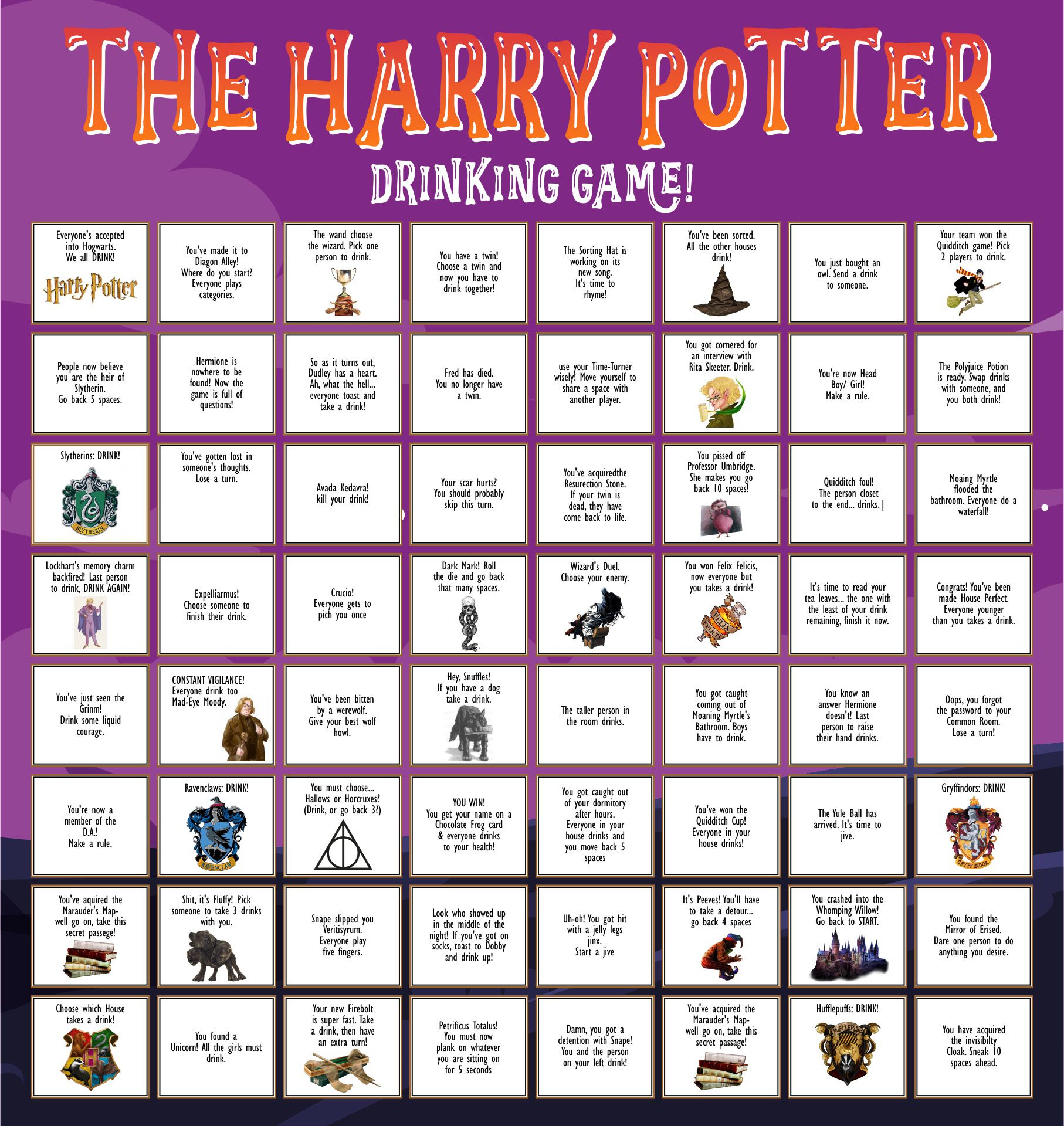 6 Best Images of Drinking Printable Board Games - Harry ...