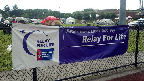 Franklin - Relay for Life: banner and tents