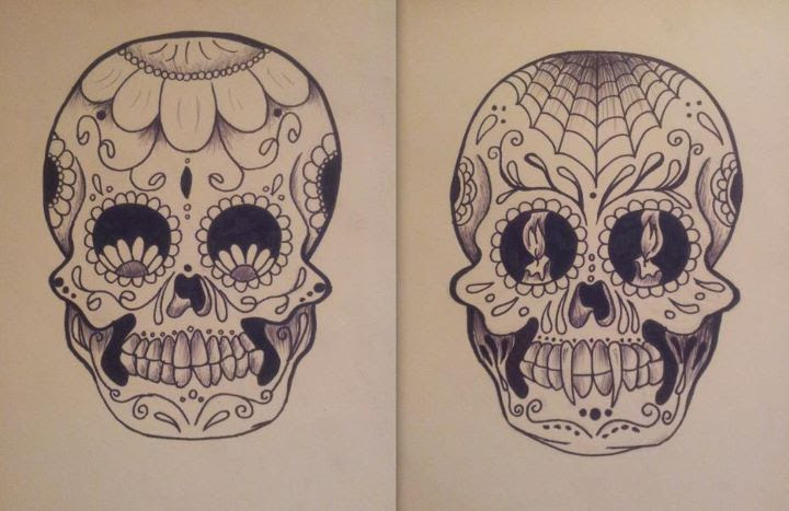 Sugar skulls - good vs. evil by londongirlx on DeviantArt
