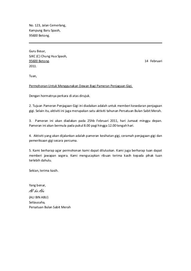 Contoh Surat Kiriman Rasmi Pt3  Berikut dikongsikan 2 contoh surat