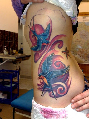 swallows. part 3 (Lenya Love) Tags: blue bird tattoo star wind air