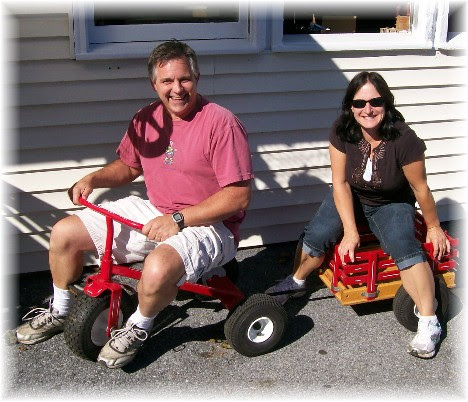 Tom & Marsha at Fisher's Harness Shop, Lancaster County, PA
