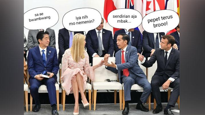 Deretan Meme Lucu Foto Jokowi dan Ivanka Trump di KTT G20 - Foto Tempo.co