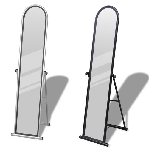 Dekoration Vidaxl Standspiegel Spiegel Ankleidespiegel Ganzkorperspiegel Schwarz Grau Kabtel Mk
