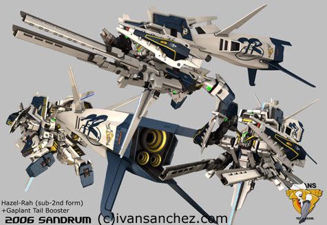 CG hazel rah gaplant hrududu gundam 3d mesh sandrum