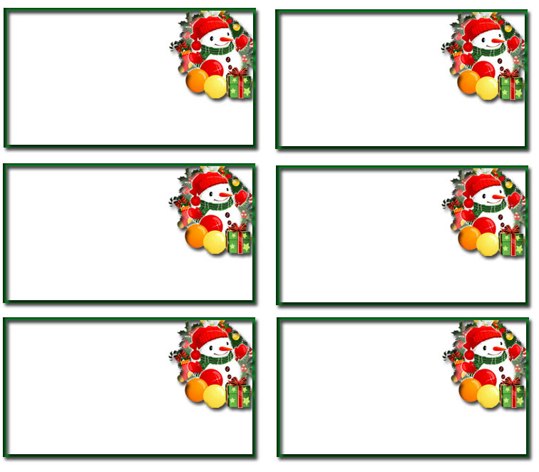 Christmas Card Template Clip Art Library