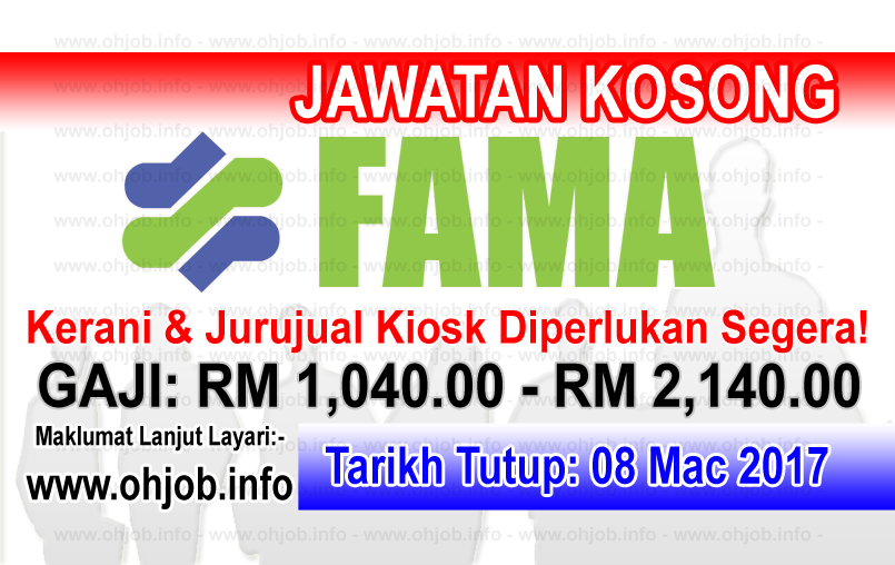 Jawatan Kerja Kosong FAMA - Lembaga Pemasaran Pertanian Persekutuan logo www.ohjob.info mac 2017