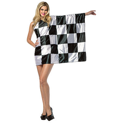 Adult Checkered Flag Dress Costume
