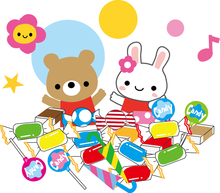 お菓子イラスト お菓子すくい 無料イラスト