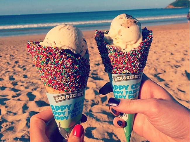 instagram image of two ice cream cones