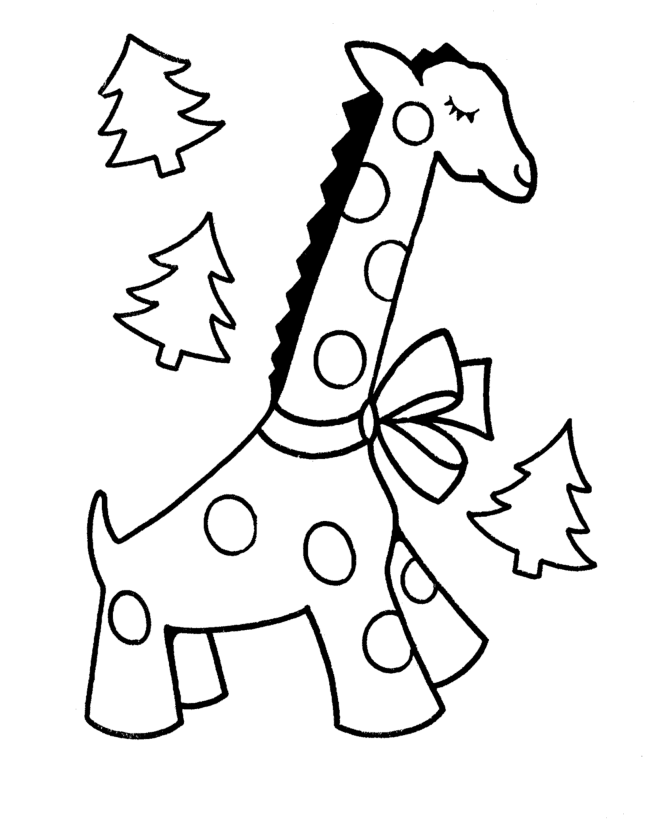 Download Learning Years: Christmas Coloring Pages - Giraffe with ...