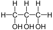 de: Struktur von Glycerin; en: Structure of gl...
