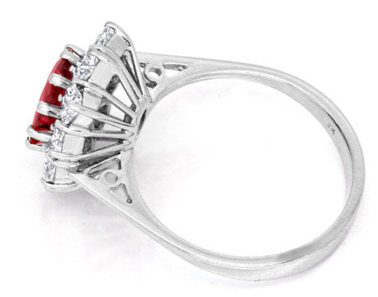 Originalfoto BRILLANT-RING 2,1ct SUPER-RUBIN 1,4ct DIAMANTEN 10.000€