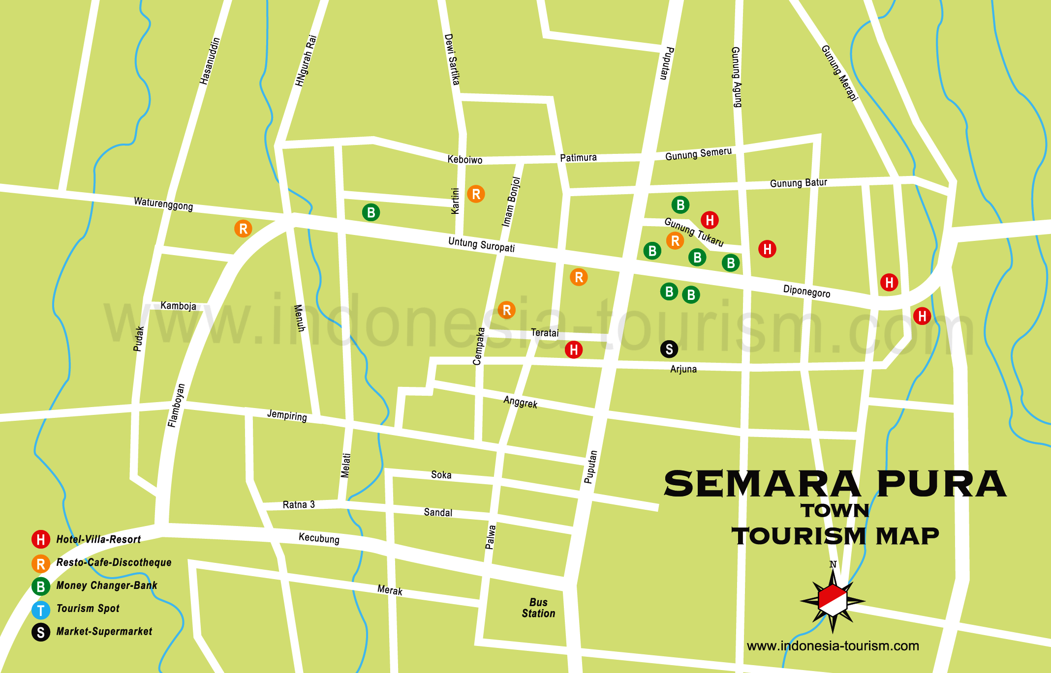 Detail Semarapura Klungkung Location Map for Travelers,Location Map of Semarapura Klungkung,Semarapura Klungkung Accommodation Destinations Attractions Hotels Map