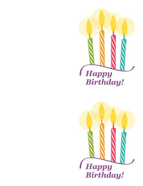 Perfect idea for a last minute card when you need something in a hurry. 13 free downloadable birthday cards templates doctemplates