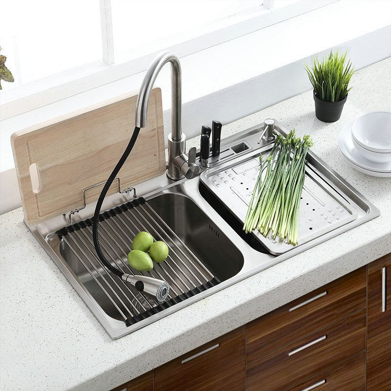Kitchen sink brush holder