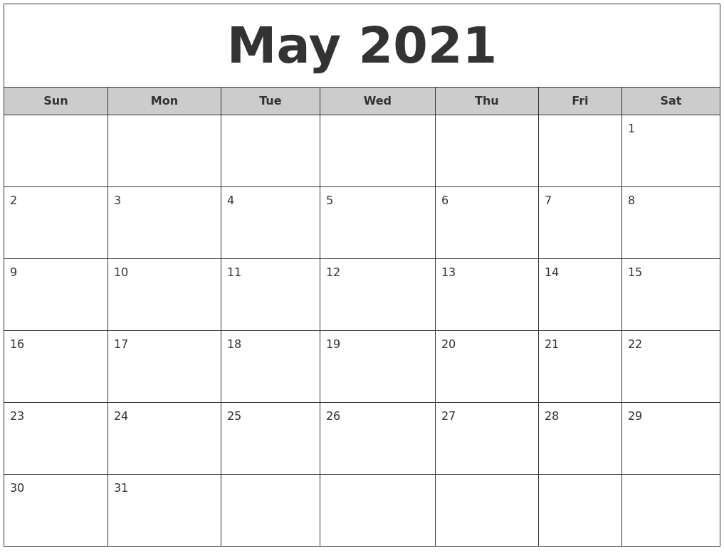 2021 Monthly Calendar Printable Word / 2021 Calendar (PDF ...