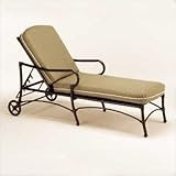 Barbados Adjustable Chaise Lounge w/ Cushions Fabric: Havana-Wheat, Finish: Hammered White Barbados Adjustable Chaise Lounge w/ Cushions Fabric: Havana-Wheat, Finish: Hammered White