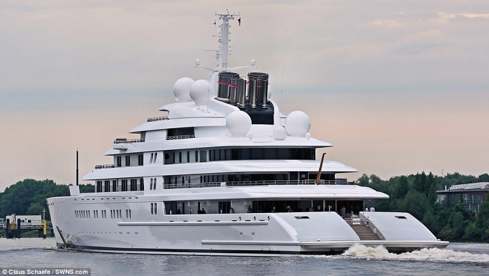 Majestic: Believed to have been pictured in the North Sea, the yacht was first unveiled back in April 