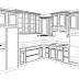 U Shaped Kitchen Layout Drawing 3D / If you can imagine it, you can design it.