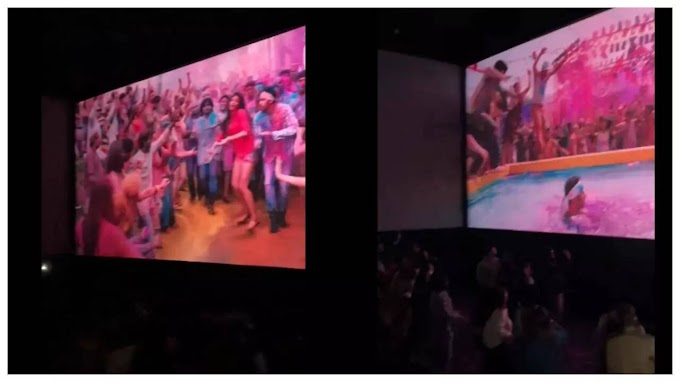 Fans dance on 'Balam Pichkari' in Delhi theatres