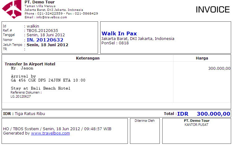 TravelBOS  Front Office Aplikasi Travel Agent Program 