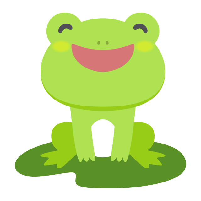 笑顔のカエルの無料ベクターイラスト素材 Picaboo ピカブー 無料ベクターイラスト素材