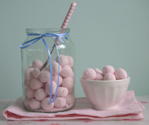 Strawberry bonbons jar