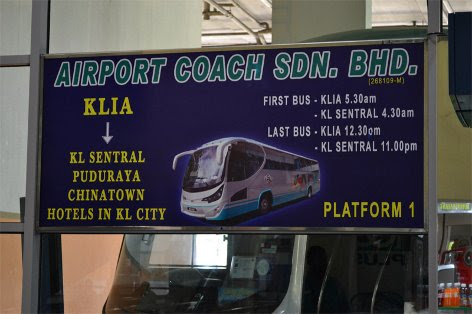 Airport Coach, KLIA bus services to KL Sentral