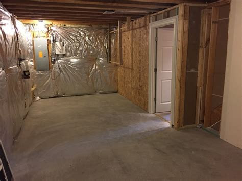 basement walls  insulated  foil backed