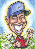 tiger woods caricature