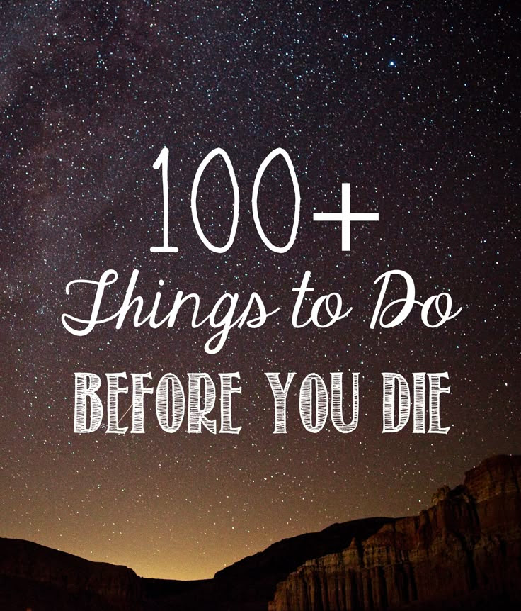 The best bucket list you'll ever read.