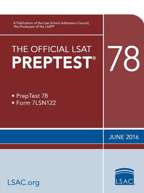 The Official LSAT PrepTest 78: (June 2016 LSAT)|Paperback